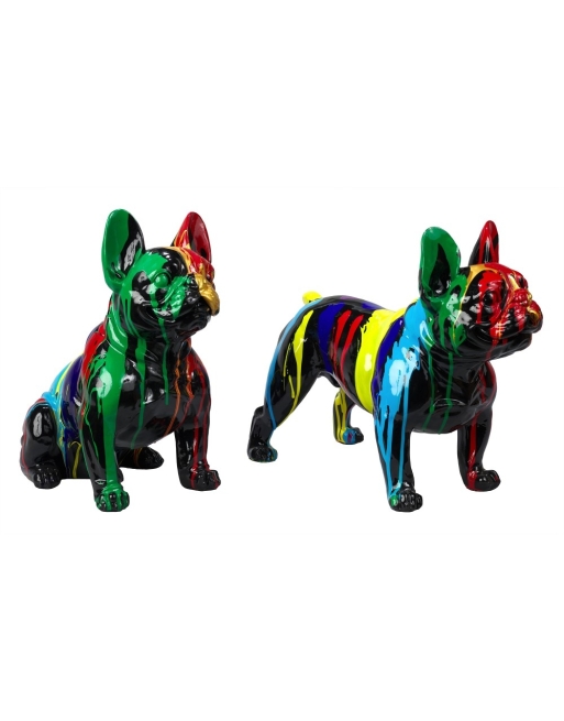 Set de 2 Bulldogs noirs trash