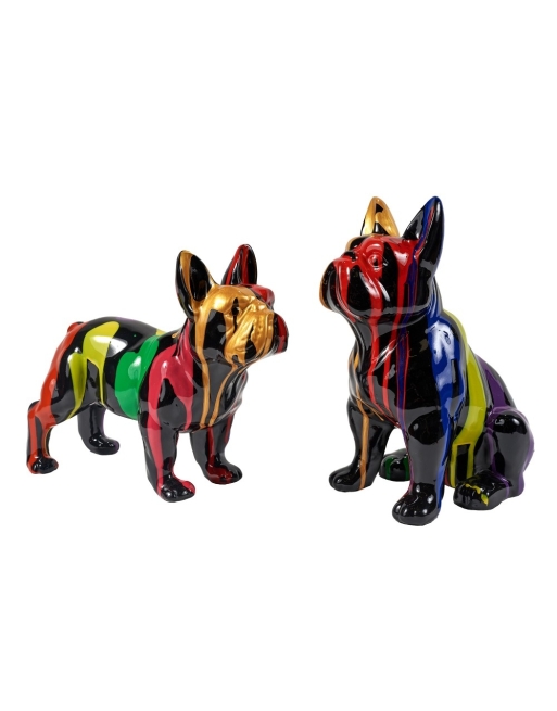 Set de 2 bulldogs trash sur fond noir