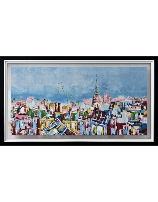 Toile sur acrylique représentant Paris.