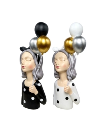 Set de deux élégants bustes féminins à Ballons 